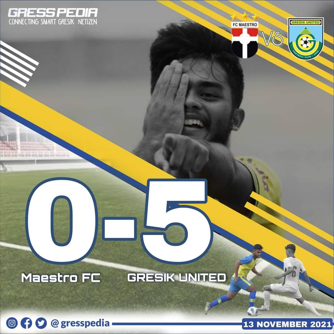 Gresik United Gilas Maestro FC, Lima Gol Tanpa Ampun