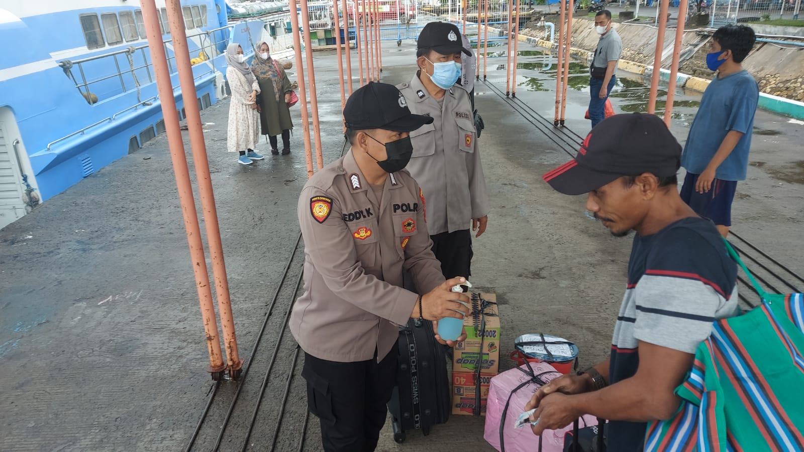 Polsek KPPP Gresik Gencarkan Ops Yustisi di Kawasan Pelabuhan