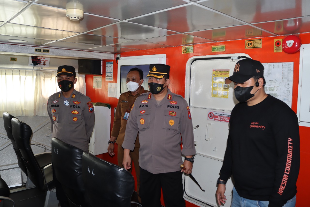 Jelang Nataru, Kapolres Gresik Tinjau Pelabuhan dan Terminal Bunder