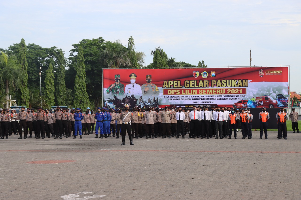 Forkopimda Gresik Gelar Apel Operasi Lilin Semeru 2021