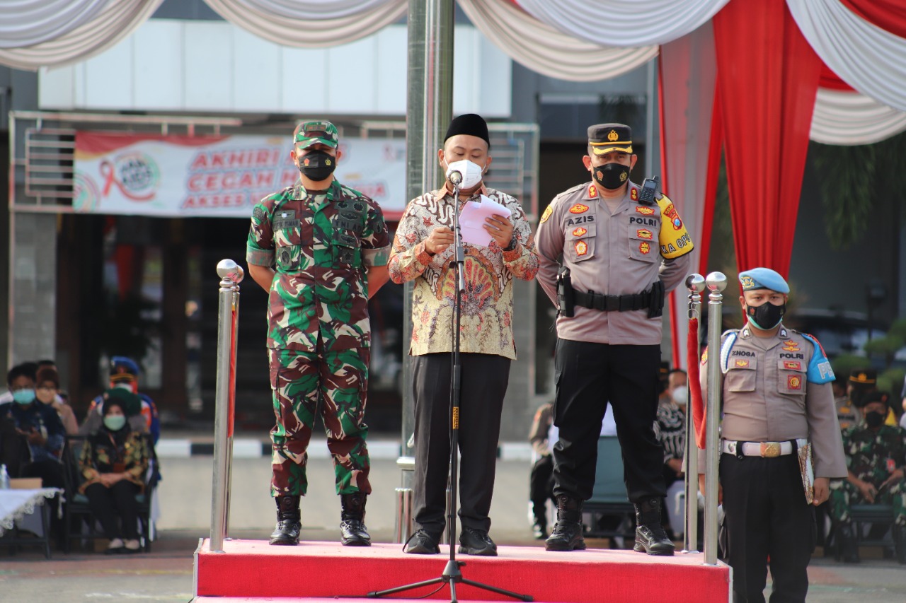 Forkopimda Gresik Gelar Apel Operasi Lilin Semeru 2021