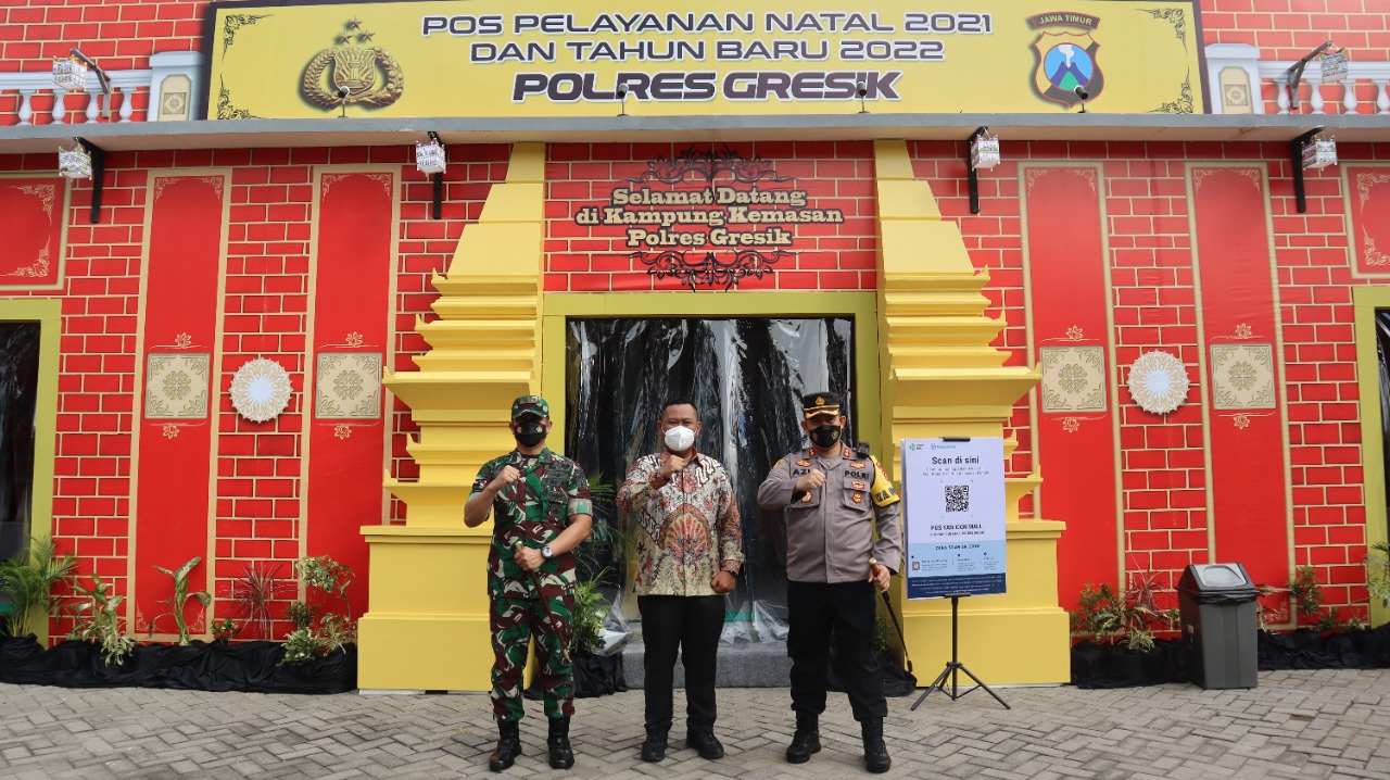 Menilik Pos Pelayanan Nataru Kampung Kemasan Polres Gresik