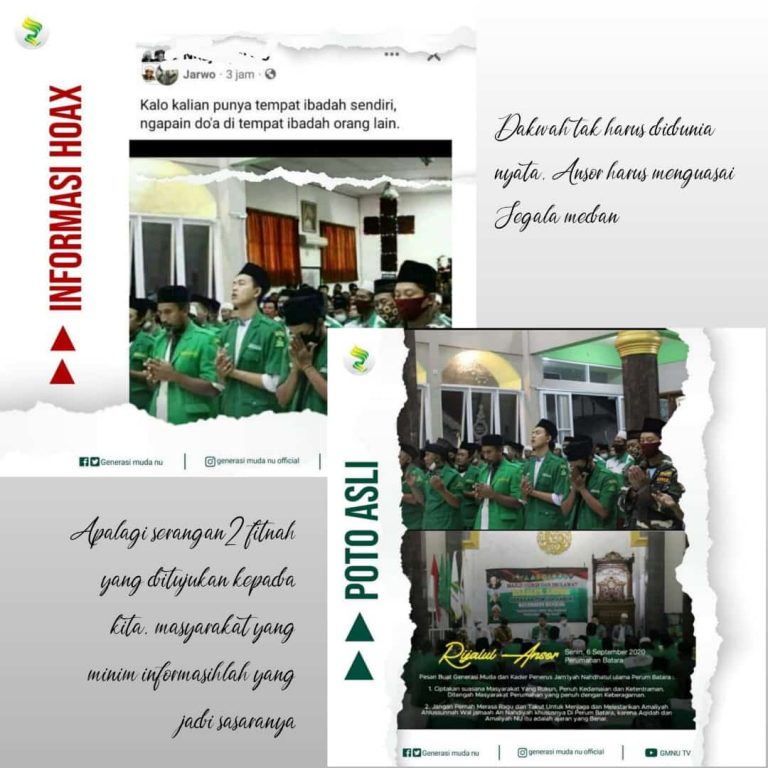 GP Ansor Gresik Ultimatum Akun Pengunggah Foto Hoax Berdoa Dalam Gereja