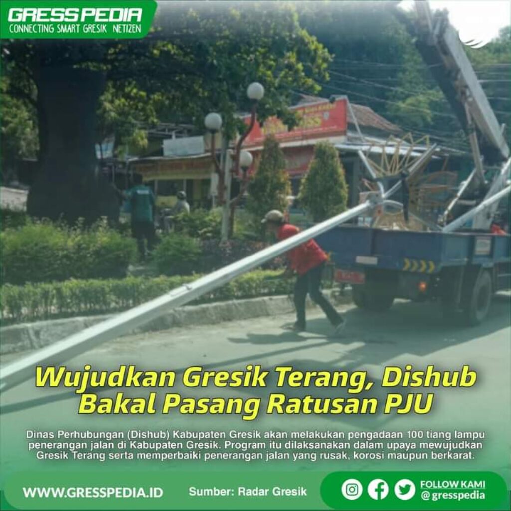 Dishub Gresik Bakal Pasang Ratusan Lampu PJU