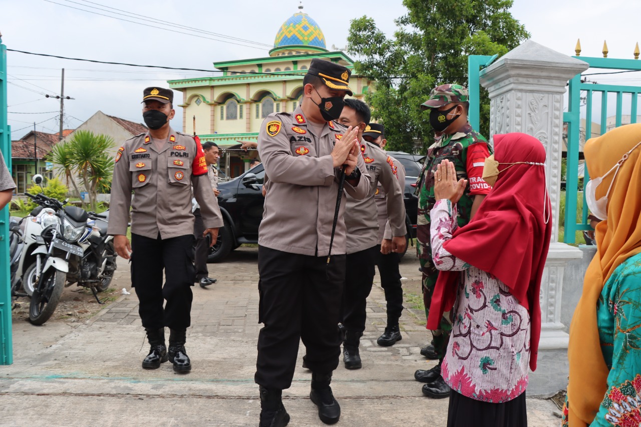 Kapolres Gresik Tinjau Vaksinasi sekolah di daerah Perbatasan Gresik