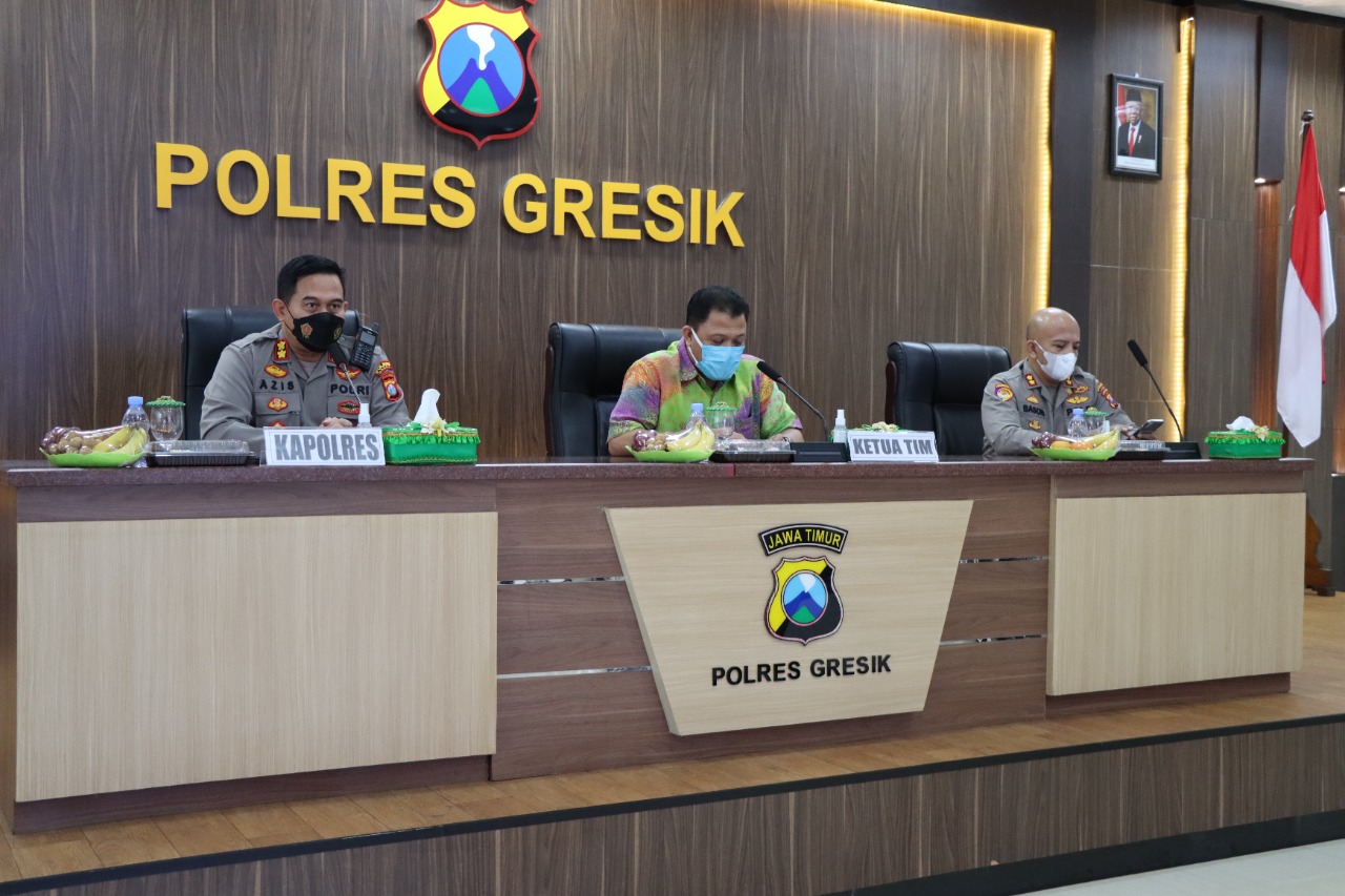 Melalui Penelitian Puslitbang Polri , Polres Gresik Mendapat Kepercayaan Masyarakat