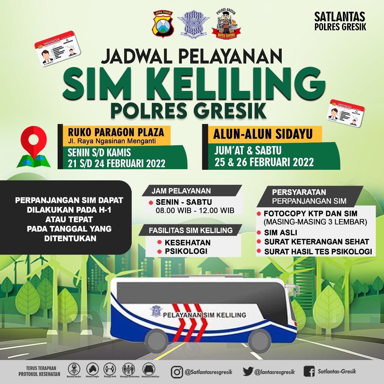 Jadwal Sim Keliling Gresik Februari 2022 (Minggu ke 4)