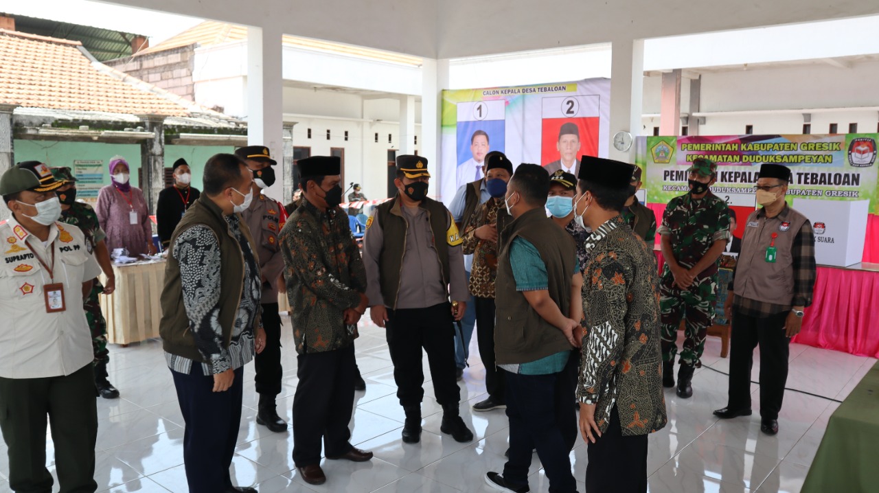 Kapolres Gresik Apresiasi Pelaksanaan Pilkades Serentak Berlangsung Aman dan Lancar