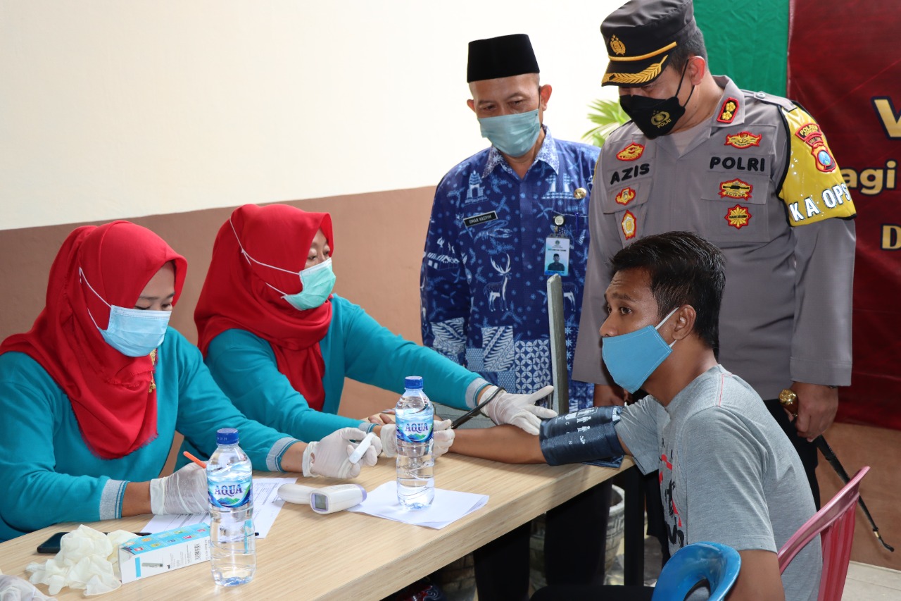 Percepat Vaksinasi, Polres Gresik Sasar Warga Rutan Banjarsari
