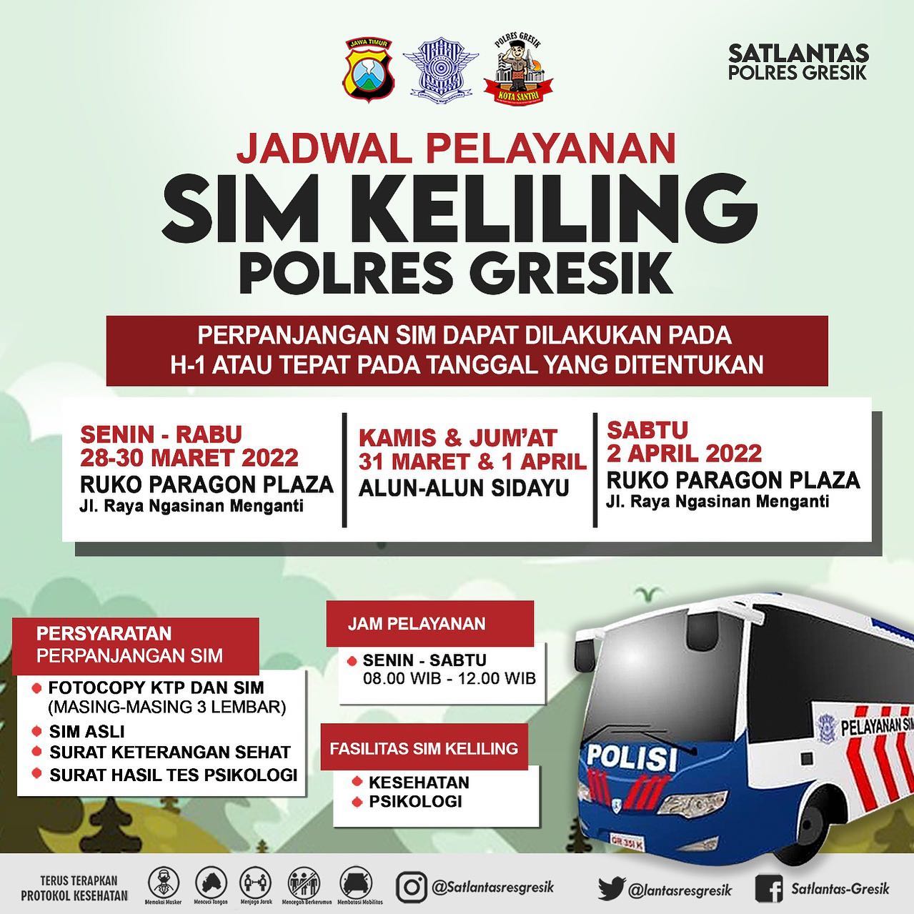 Jadwal Sim Keliling Gresik Akhir Maret 2022