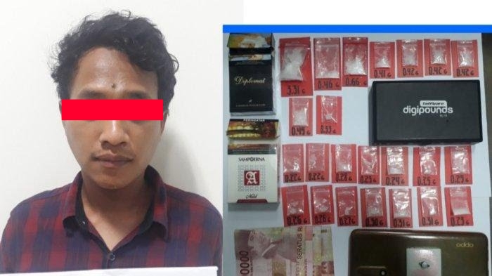 Polisi Gresik Ringkus Pemilik Puluhan Poket Sabu Siap Edar di Perbatasan