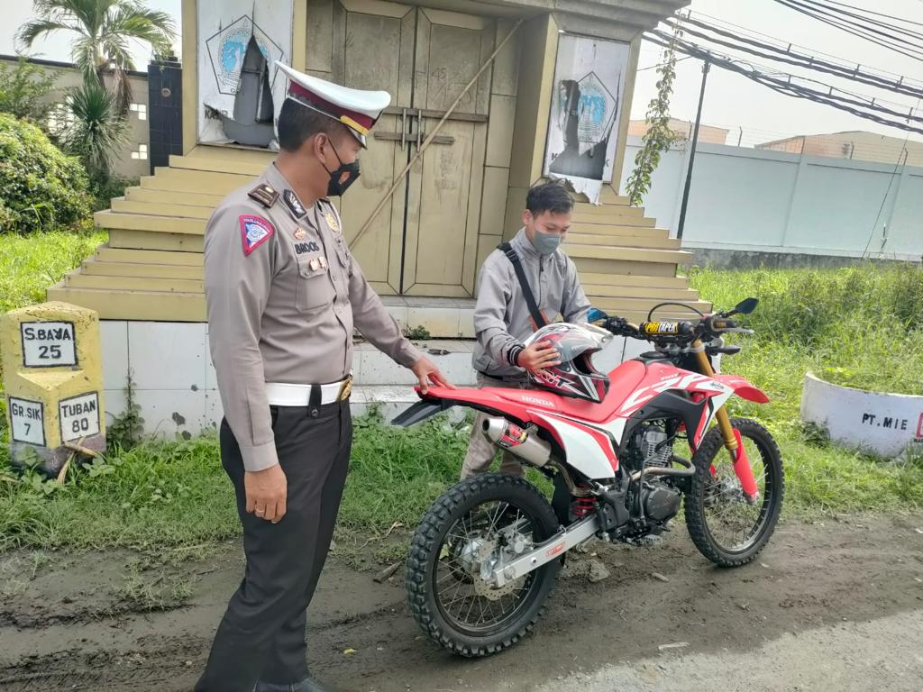 Patroli Knalpot Brong di Gresik, 10 Motor Diamankan