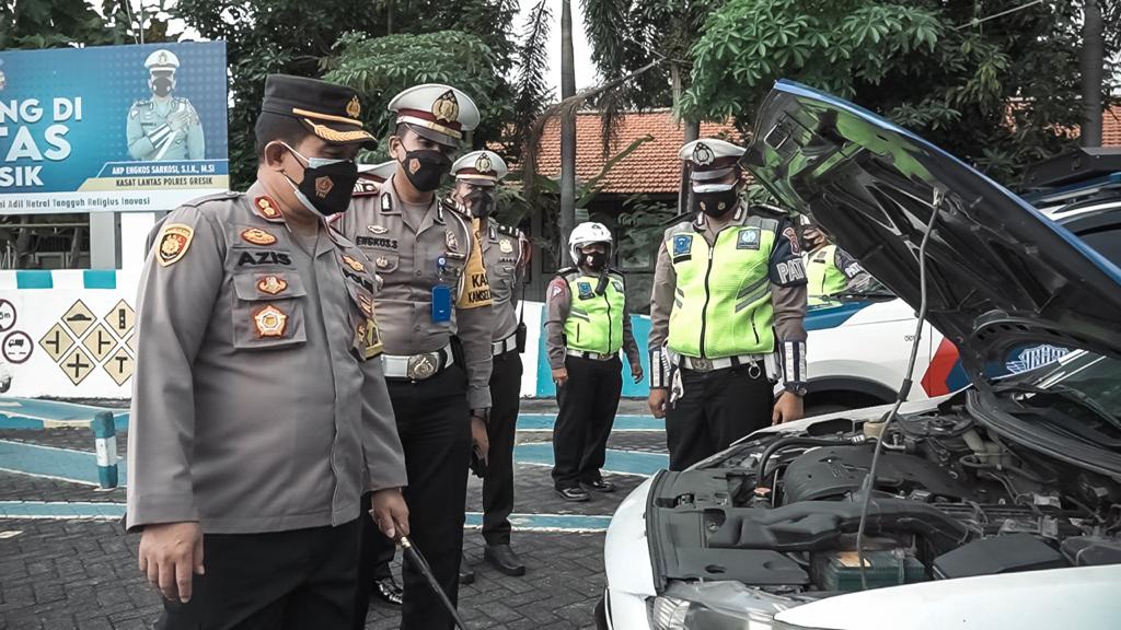 Kapolres Cek Unit Kendaraan Operasional Satlantas Gresik