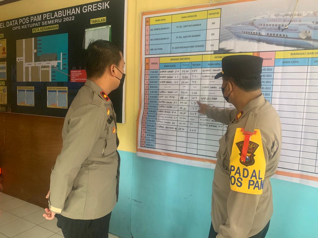 Wakapolres Gresik Pantau Arus Mudik di Kawasan Pelabuhan Gresik