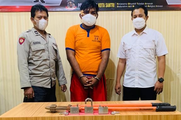 Polres Gresik Berhasil Amankan Maling Gabah 1,2 Ton di Cerme