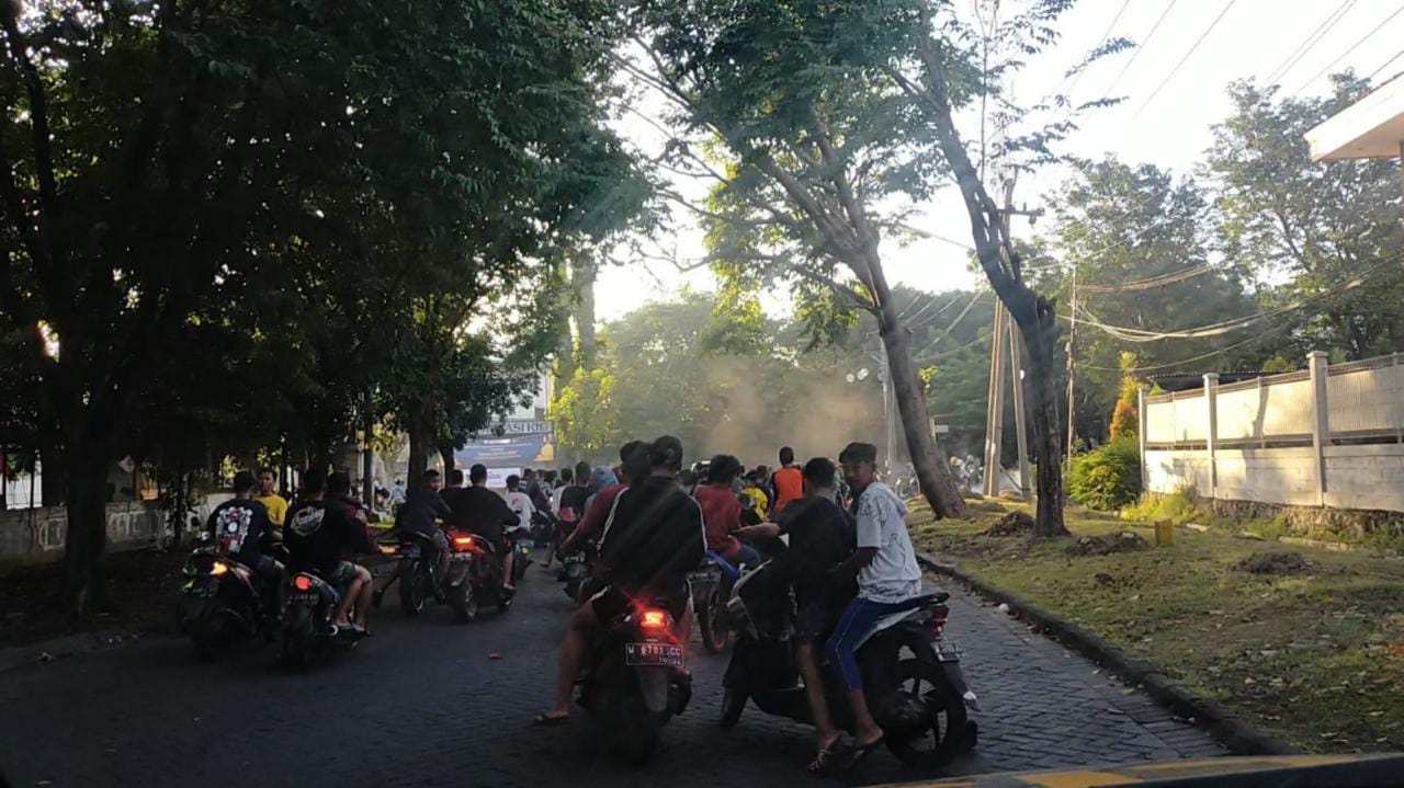 Geber knalpot Brong, Puluhan Remaja di Gresik Kocar-Kacir Kepergok Polisi