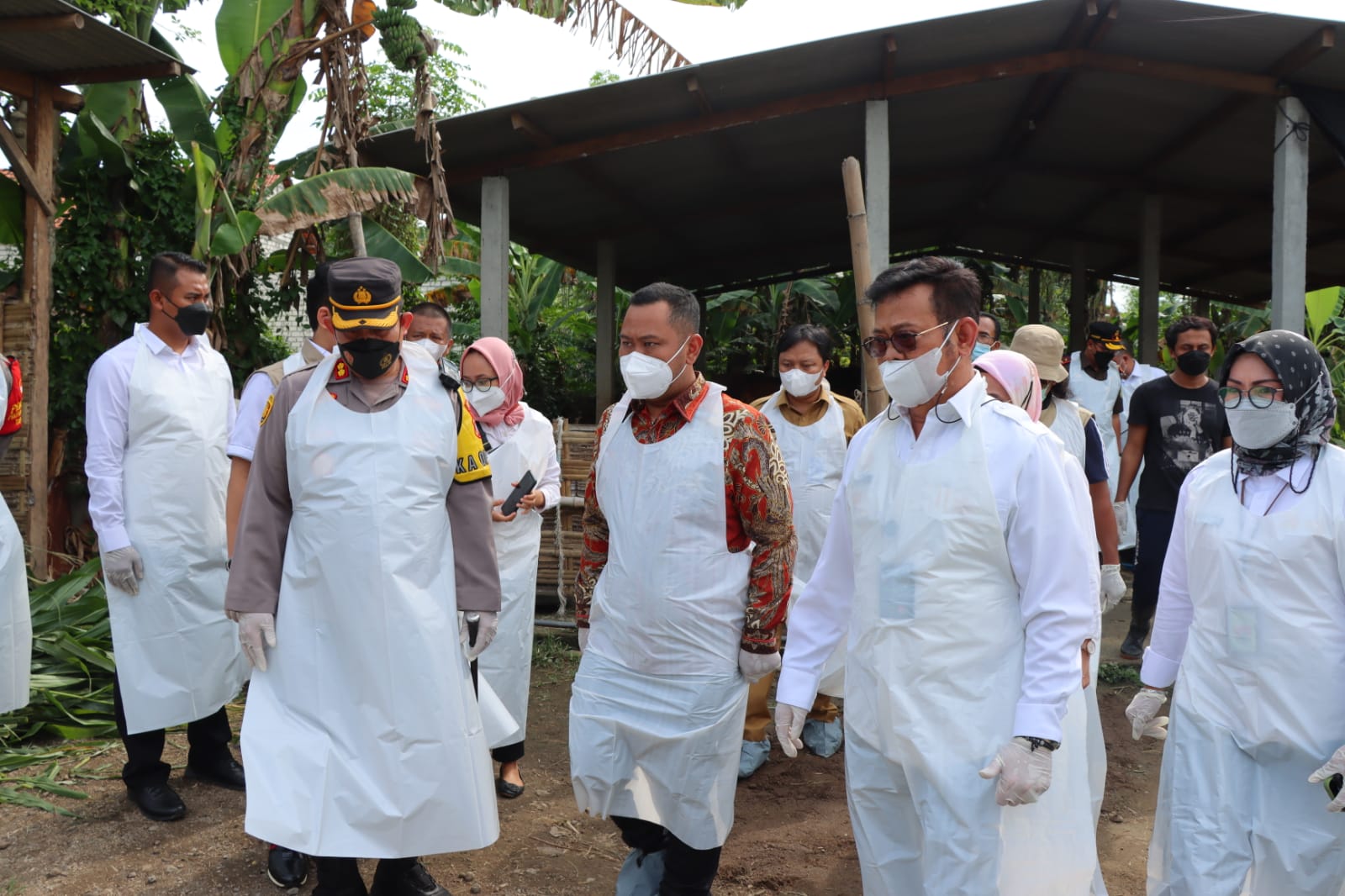 Mentan Tinjau Wabah PMK di Gresik, Kapolres Gresik Siap Bantu Pencegahan