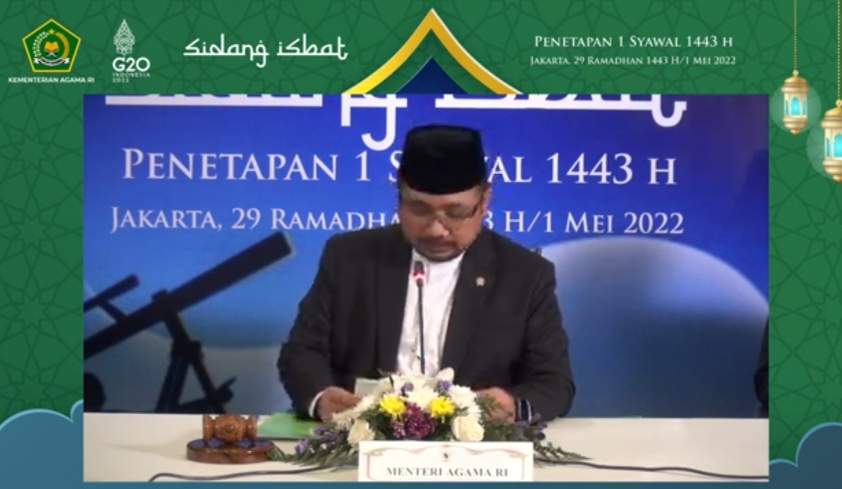 Hasil Sidang Isbat: Idul Fitri 1443 H Jatuh pada Senin 2 Mei 2022