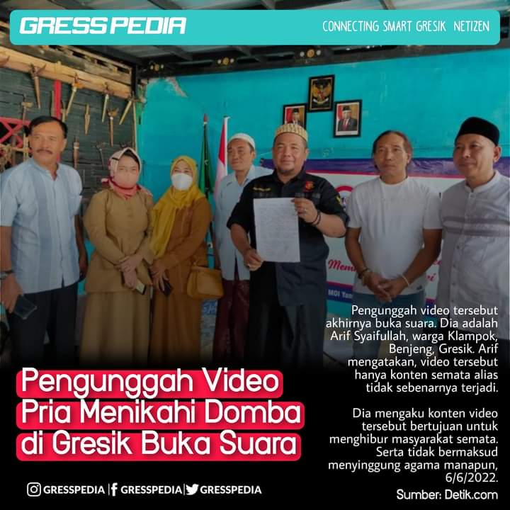Pria Menikahi Domba di Gresik Ternyata Hanya Konten Semata
