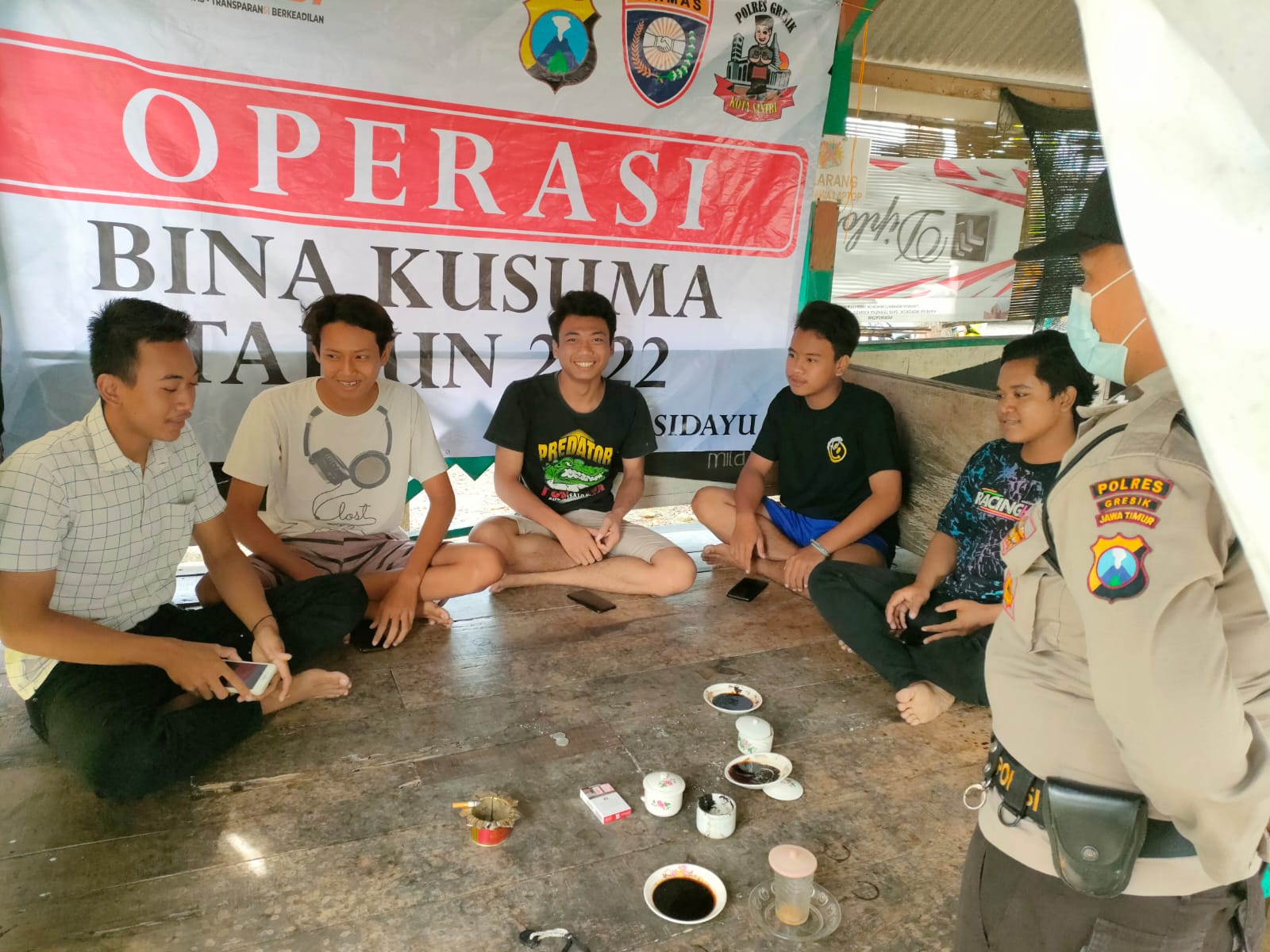 Para Pemuda di Sidayu Gresik Dukung Ops Bina Kusuma Semeru 2022