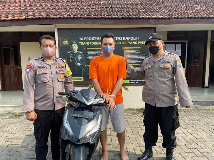 Buser Polsek Driyorejo Kembali Bekuk Pelaku Curanmor Dan Serahkan Barang Bukti Ke Korban