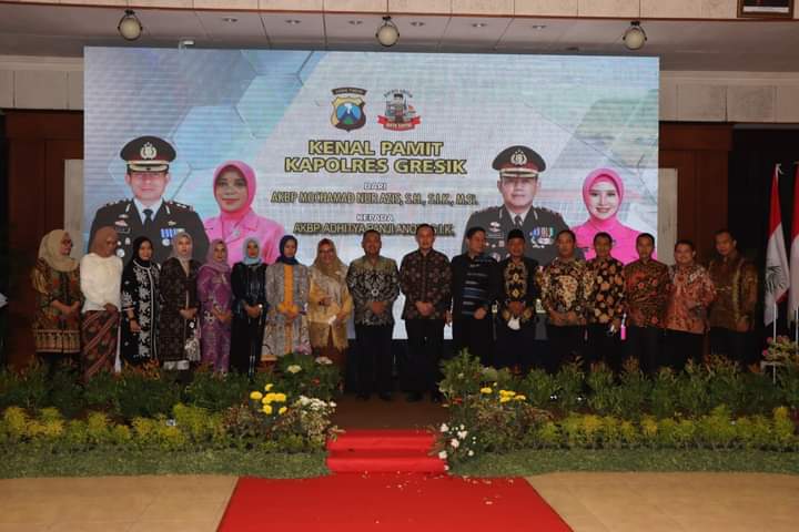 Forkopimda Gresik Hadiri Kenal Pamit Kapolres Gresik di Kantor Bupati