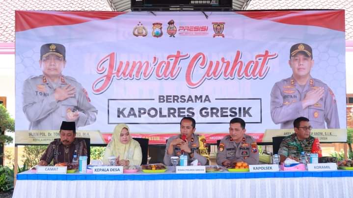 Polres Gresik kembali menggelar Jumat Curhat, Kali ini di Driyorejo