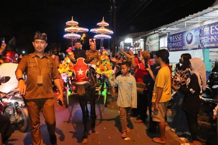 Umat Hindu Desa Laban Gresik Gelar Pawai Ogoh-Ogoh Sambut Hari Raya Nyepi Tahun Baru Saka 1945