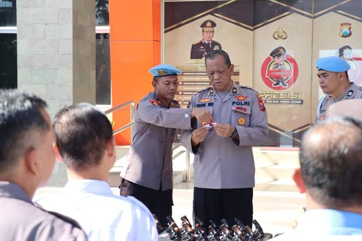 Jelang Ops Ketupat Semeru 2023, Polres Gresik Cek Seluruh Senjata Api Anggota