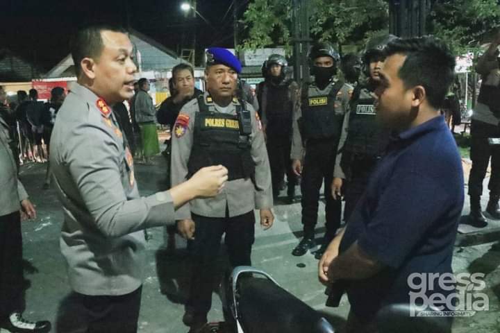 Polres Gresik Amankan Puluhan Simpatisan Pesilat Saat Konvoi