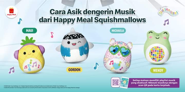 Promo Happy Meal McD Bulan ini Agustus-September 2023 ada Squishmallows