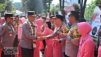 Kapolres Gresik Hadiri Acara Tradisi Pelepasan Kapolda Jatim
