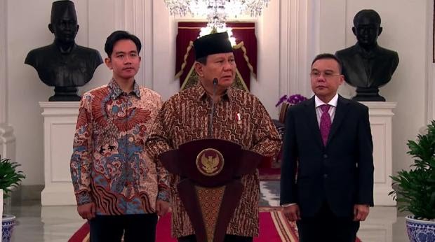 Berikut Susunan Nama Menteri Kabinet Merah Putih Prabowo-Gibran
