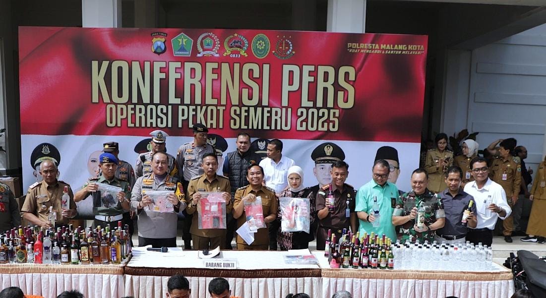Walikota Apresiasi Polresta Malang Kota Sukses Tekan Kriminalitas di Operasi Pekat Semeru 2025
