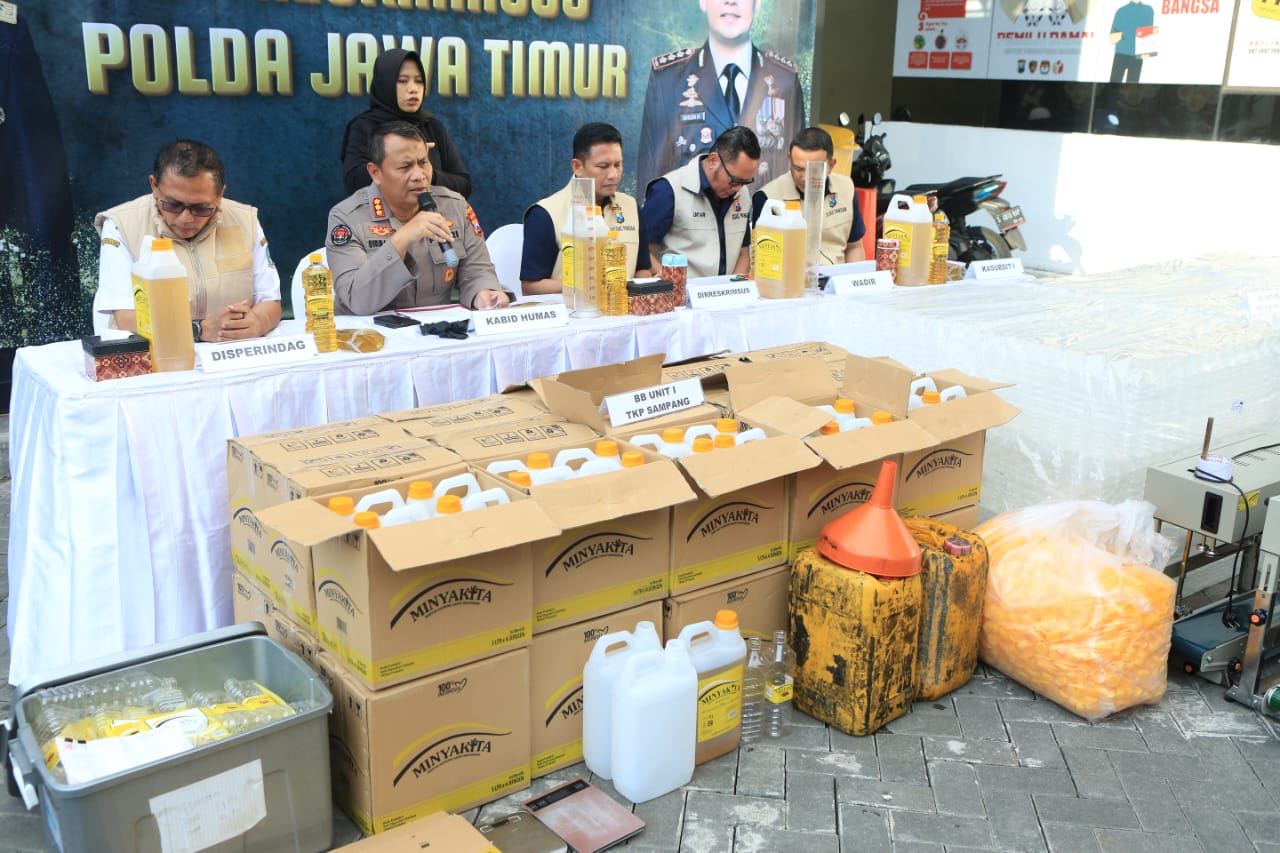 Polda Jatim Berhasil Ungkap Minyak Kita Palsu, Dua Home Industry di Sampang dan Surabaya Digrebek