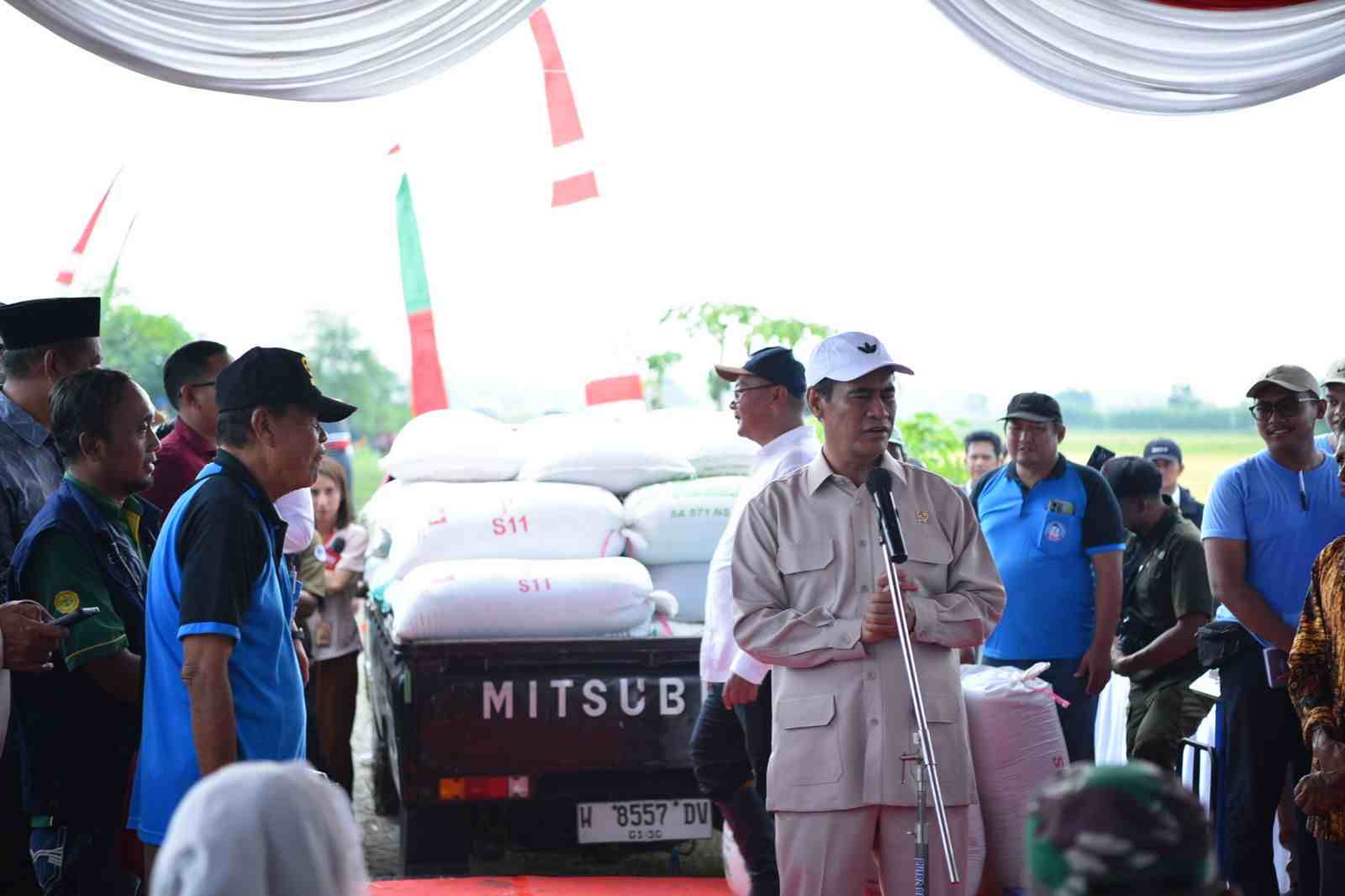 Kunker Menteri Pertanian di Gresik, Petani Apresiasi Harga Gabah Naik