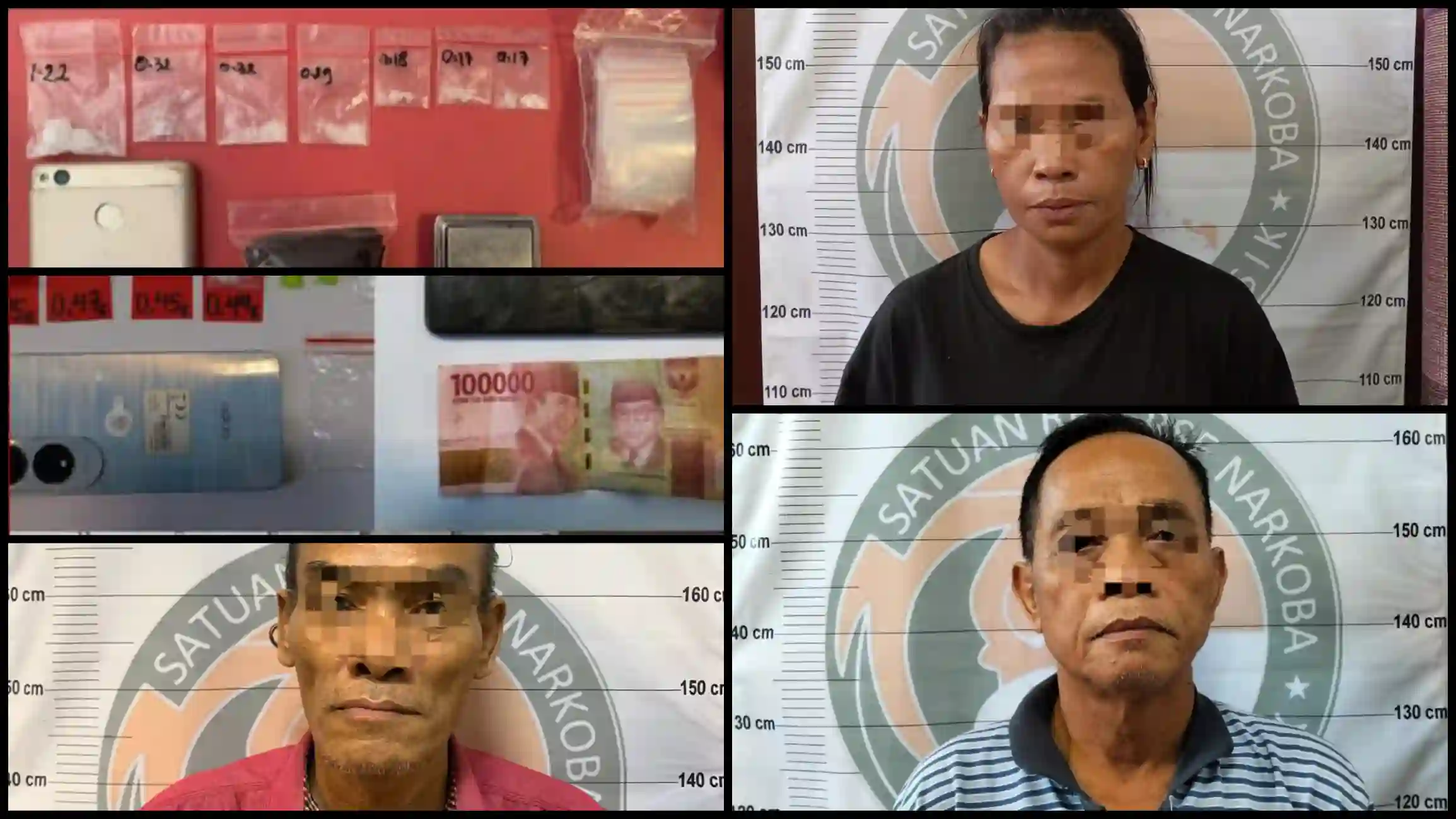 Polres Gresik Bongkar Jaringan Pengedar Sabu Tiga Orang Ditangkap, Buru Pemasok