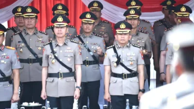 Kapolres Gresik Hadiri Upacara Hari Juang, Kapolri Pimpin Upacara di Surabaya dan Resmikan Patung M Jasin