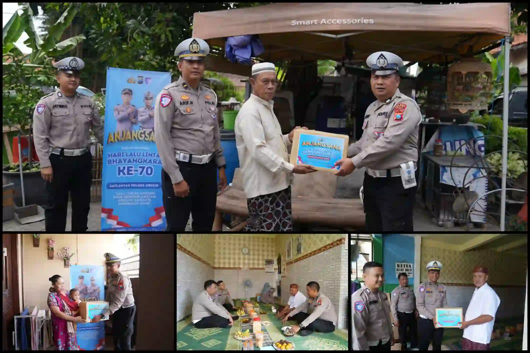 Polres Gresik Peduli Purnawirawan, Satlantas Gelar Anjangsana Sambut Hari Lalu Lintas ke-70