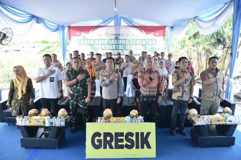 Polres Gresik Panen Jagung 5 Ton, Wujud Nyata Dukung Swasembada Pangan 2025