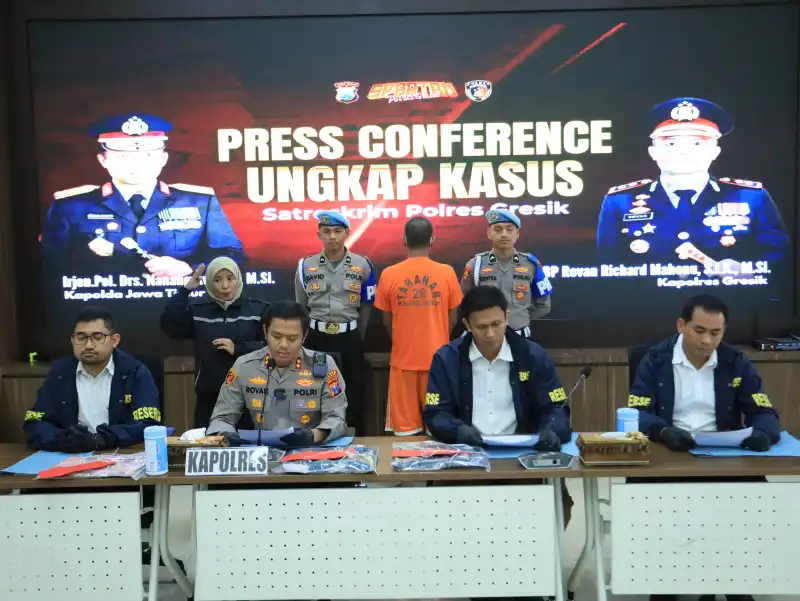 Polres Gresik Tangkap Ayah Bejat yang Melakukan Tindakan Asusila Terhadap Anak Kandung Sejak 2021
