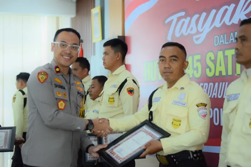 Penuh Syukur, Polres Gresik Gelar Tasyakuran HUT Satpam ke-45