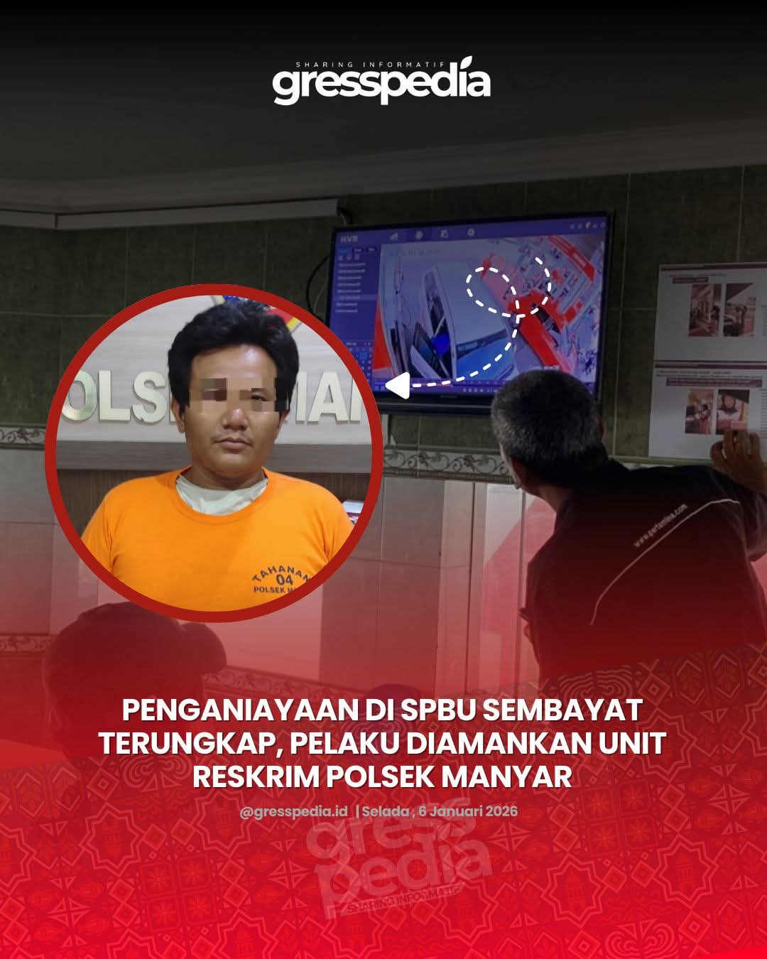 Penganiayaan di SPBU Sembayat Terungkap, Pelaku Diamankan Unit Reskrim Polsek Manyar