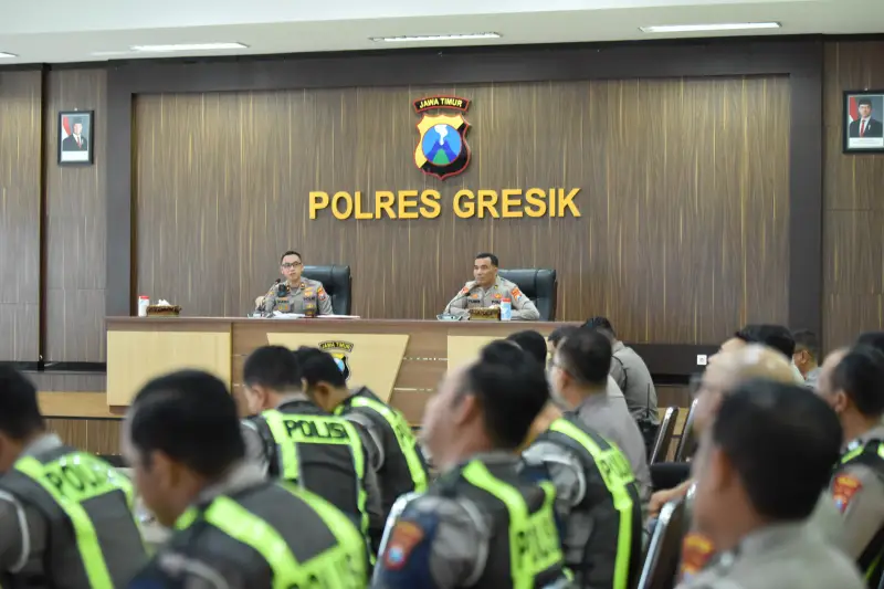 Pengamanan Mudik Lebaran Dimatangkan, Polres Gresik Gelar Latpraops Ketupat Semeru 2026