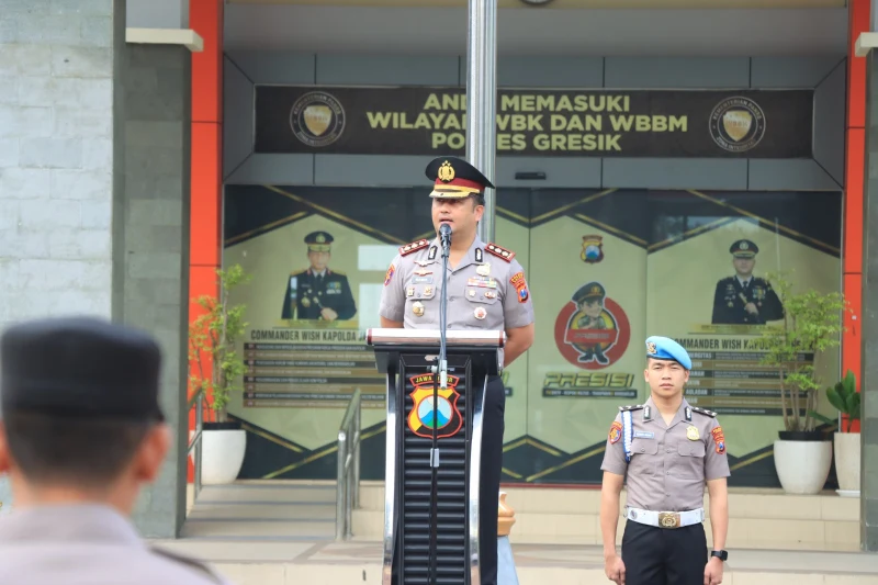 Kapolres Gresik Tegaskan Pelayanan Humanis, Polres Gresik Matangkan Pengamanan May Day 2026