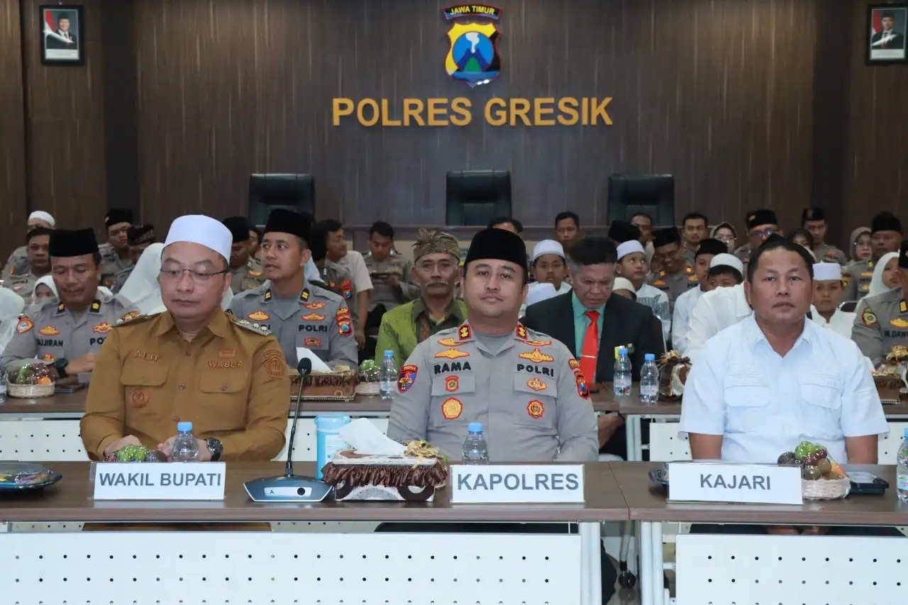 Polres Gresik Gelar Doa Bersama Lintas Agama Sambut Hari Bhayangkara ke-80, Perkuat Sinergitas dan Kerukunan
