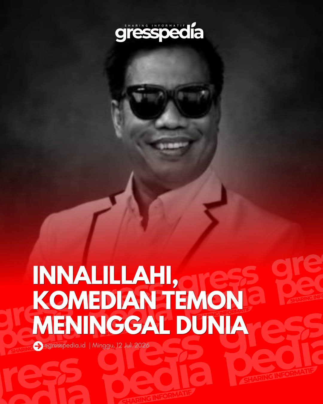 Kabar Duka Komedian Temon Meninggal Dunia