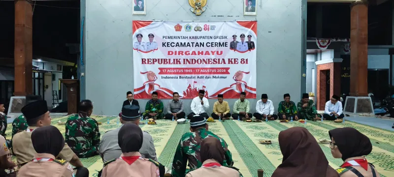 Malam Tasyakuran HUT RI ke-81, Muspika se-Kabupaten Gresik Gelar Doa Bersama