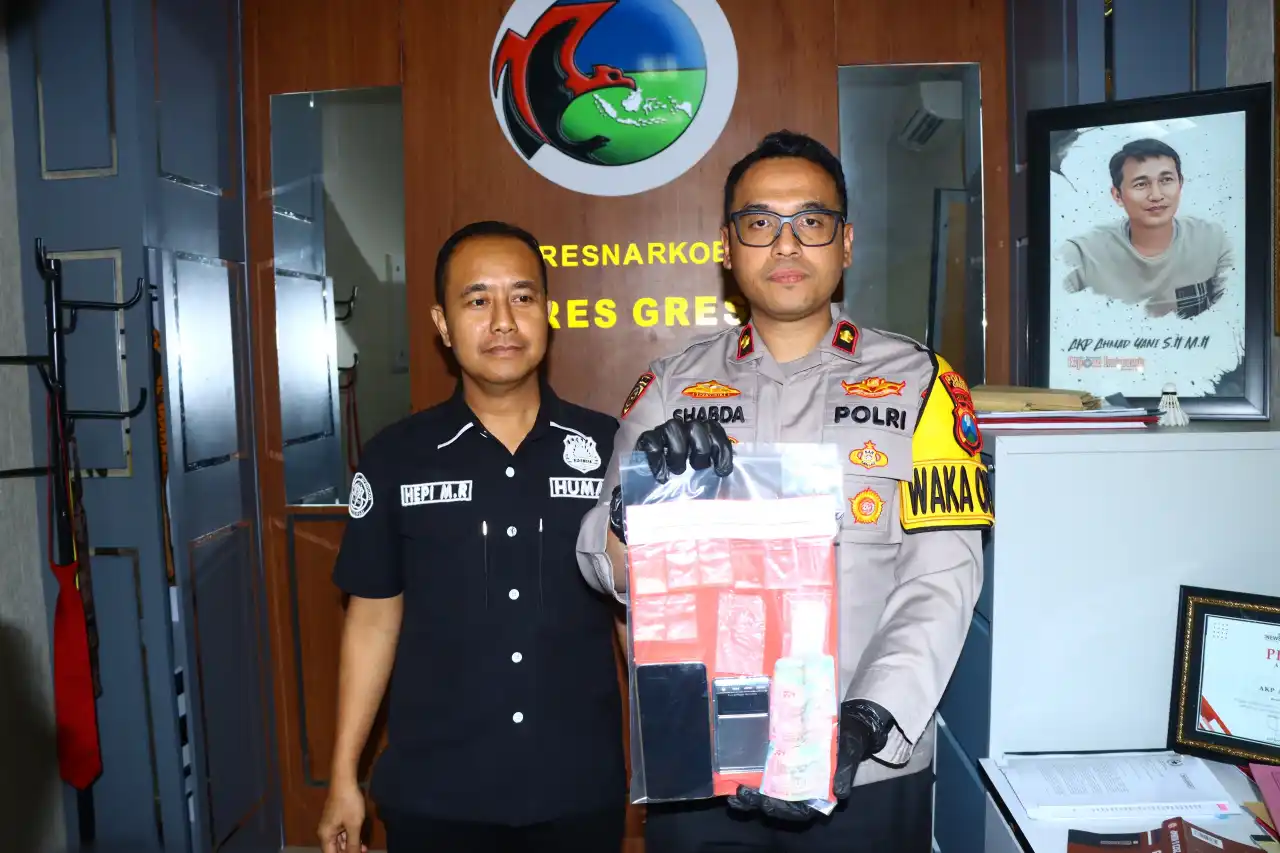Polres Gresik Tangkap Residivis Pengedar Sabu, Modalnya dari Uang Judi Online