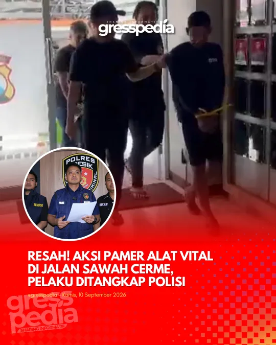 Resah! Aksi Pamer Alat Vital di Jalan Sawah Cerme, Pelaku Ditangkap Polisi